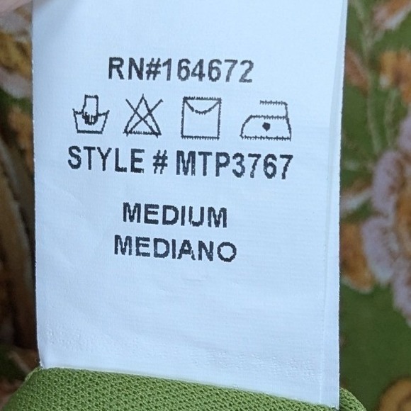 &merci Womens Green Floral Paisley Babydoll Blouse Medium Boho Fairy Retro Flowy - Picture 5 of 7